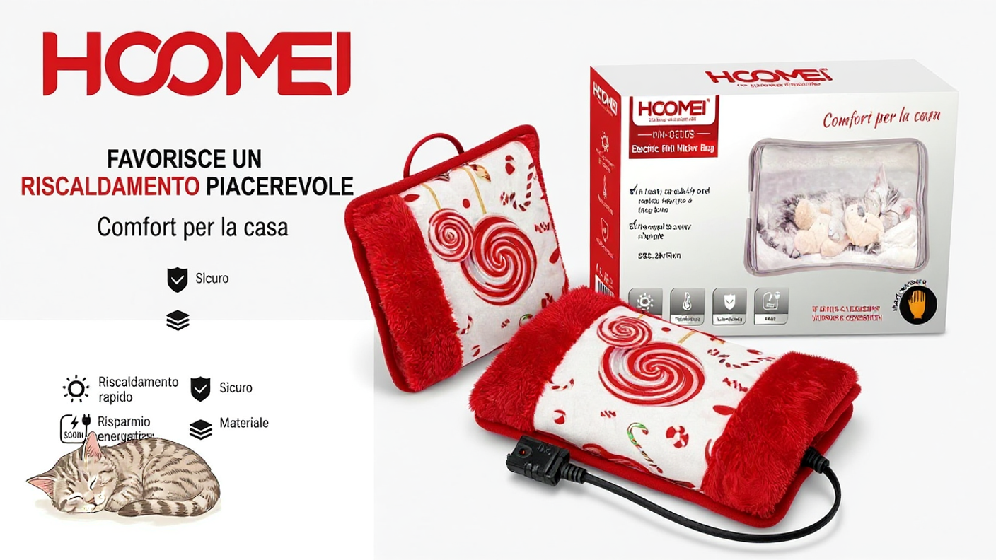 Borsa dell’Acqua Calda Elettrica in Peluche – Calore e Comfort Istantaneo