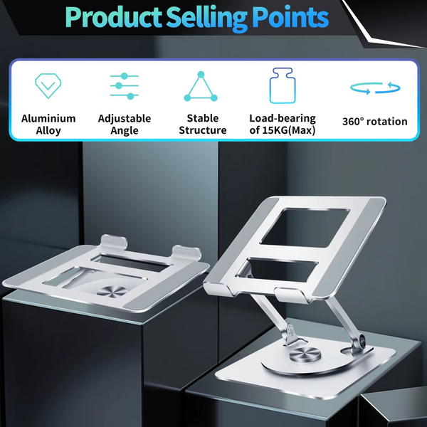 Supporto ergonomico regolabile a 360° per PC portatile