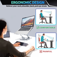 Supporto ergonomico regolabile a 360° per PC portatile