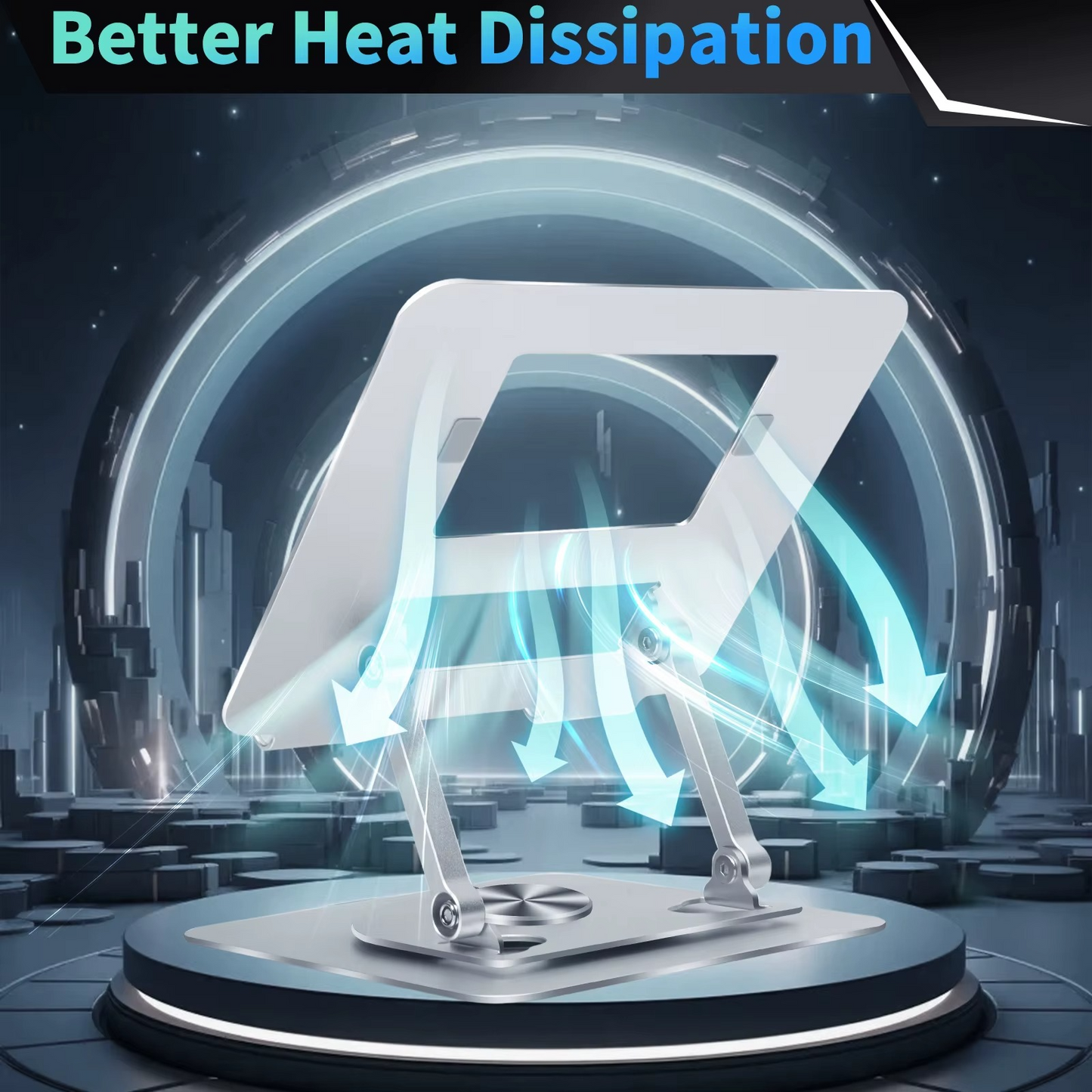 Supporto ergonomico regolabile a 360° per PC portatile